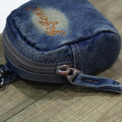 Denim  Womens Mens MIni Mobile Bag Wristlet Bags Jean Blue Clutch Purse For Women - iwalletsmen