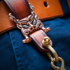 Leather biker trucker Tibetan Keychain wallet Chain for chain wallet biker wallet trucker wallet