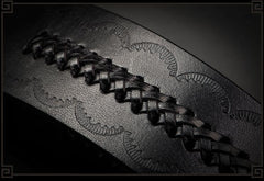 Handmade Genuine Leather Mens Belt Custom Cool Leather Men Black Belt for Men