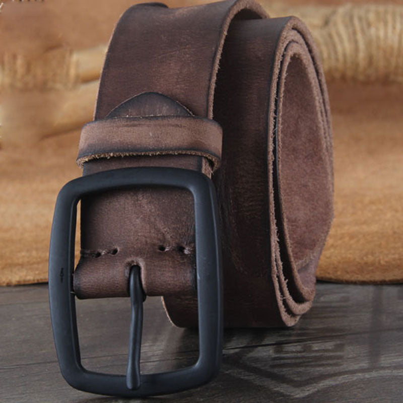 Genuine Leather Punk Rock Biker Trucker Mens Belt Men Black Coffee Belt for Men