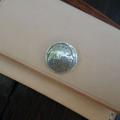 Handmade Leather Mens Cool billfold Wallet Card Holder Small Card Slim Wallets for Men