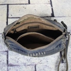 Blue Denim Mens Casual Small Messenger Bags Jean Clutch Bag Courier Bag For Men - iwalletsmen