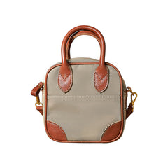 Fashion Nylon Leather Mens Womens Black Small Square Side Bag Messenger Bags Small Handbag for Men Women - iwalletsmen