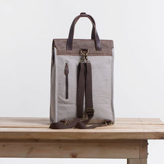 Cool Canvas Gray Mens Handbag Canvas Backpack Canvas Travel Bag for Men - iwalletsmen