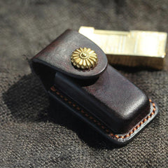 Cool Handmade Leather Mens Dunhill Lighter Case Lighter Holder with Belt Loop For Men - iwalletsmen