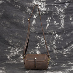 Cool Fashion Leather Mens Small Barrel Shoulder Bag Side Bag Messenger Bag For Men - iwalletsmen