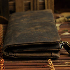 Cool Leather Mens Long Wallet Vintage Leather Long Wallet for Men - iwalletsmen