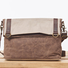 Mens Canvas Gray Cool Courier bag Messenger Bag Canvas Side Bag for Men - iwalletsmen