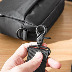 Casual Black Mens NYLON Mini Chest Bag Postman Bag Black Small Messenger Bags Side Bag for Men - iwalletsmen