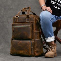 Vintage Brown Leather Mens 16