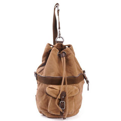 Canvas Black Mens Barrel Sling Bag Green Chest Bag Side Bag Bucket One Shoulder Backpack For Men - iwalletsmen