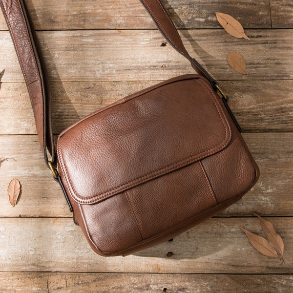 Cool Leather Small Mens Messenger Bags Small Shoulder Bag for Men - iwalletsmen