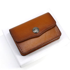 Handmade Leather Mens Change Wallet Card Wallet Front Pocket Wallets Small Wallets for Men - iwalletsmen