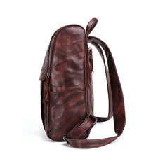 Handmade Cool Leather Men's Backpack Travel Backpack 14inch Computer Backpack For Men - iwalletsmen