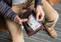 Handmade Leather Mens Cool Long Leather Wallet Bifold Bulky Clutch Wallet for Men - iwalletsmen