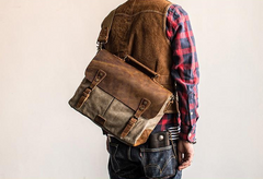 Canvas Mens Cool Messenger Bag iPad Bag Chest Bag Bike Bag Cycling Bag for men - iwalletsmen