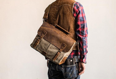 Canvas Mens Cool Messenger Bag iPad Bag Chest Bag Bike Bag Cycling Bag for men