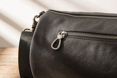 Cool Leather Mens Barrel Shoulder Bags Messenger Bags for Men - iwalletsmen
