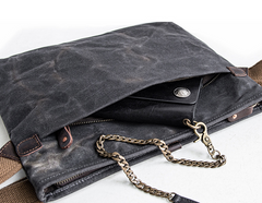 Canvas Mens Cool Small Messenger Bag iPad Bag Chest Bag Bike Bag Cycling Bag for men - iwalletsmen