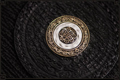 Handmade Leather Small Tooled Mens billfold Wallet Cool Chain Wallet Biker Wallet for Men