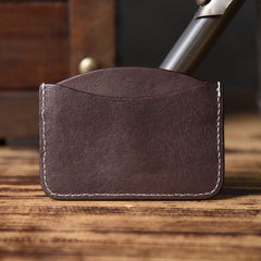 Handmade Mens Cool billfold Leather Wallet Men Small Card Slim Wallets Bifold for Men - iwalletsmen