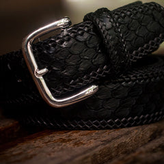 Handmade Genuine Leather Mens Belt Custom Cool Leather Men Black Belt for Men