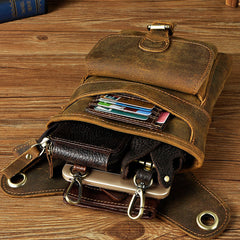 Cool Biker Leather Drop Leg Bag Mens Belt Pouch Waist Bag Shoulder Bag for Men - iwalletsmen