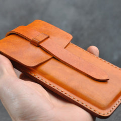 Handmade Leather Belt Pouch Mens Waist Bag Phone holsters for Men - iwalletsmen