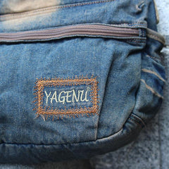 Blue Denim Mens Casual Messenger Bag Jean Side Bag Postman Bags Courier Bag For Men - iwalletsmen