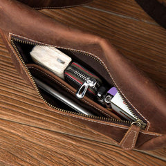 Cooll Mens Brown Leather Fanny Pack Mens Waist Bags Hip Pack Belt Bags Bumbags for Men - iwalletsmen