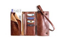 Handmade Mens Cool Leather Chain Wallet Biker Trucker Wallet with Chain for Men - iwalletsmen