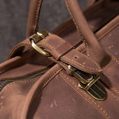 Cool Leather Mens Overnight Bags Weekender Bag Vintage Travel Bags Duffle Bag for Men - iwalletsmen