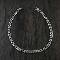 16'' SOLID STAINLESS STEEL BIKER SILVER WALLET CHAIN LONG PANTS CHAIN Jeans Chain Jean Chain FOR MEN - iwalletsmen