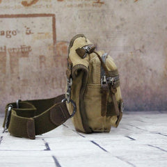 Canvas Mens Chest Bag Khaki Waist Bag Black Canvas Fanny Pack For Men - iwalletsmen