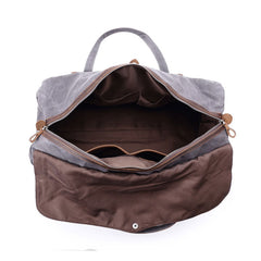 Mens Waxed Canvas Weekender Bags Canvas Travel Bag Canvas Overnight Bag for Men - iwalletsmen