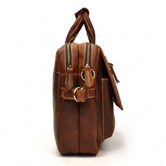 Cool Leather Men Vintage Briefcase Work Bag Handbag Shoulder Bags For Men - iwalletsmen