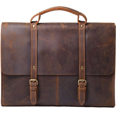 Genuine Leather Mens Cool Messenger Bag Briefcase Work Bag Business Bag for men