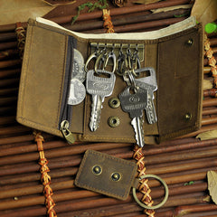 Cool Small Leather Mens Keys Wallet Car Keys Holder Car Key Case for Men - iwalletsmen