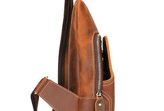 Cool Leather Chest Bag Sling Bag Sling Crossbody Bag Sling Travel Bag Sling Hiking Bag For Men - iwalletsmen