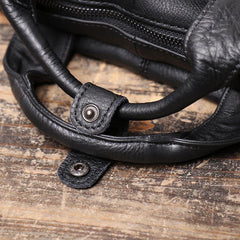 BLACK Vertical LEATHER MEN'S Messenger Bag Side Bag BACKPACK Work Handbag Briefcase FOR MEN - iwalletsmen