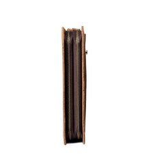 Brown Cool Mens long Wallet Wristlet Wallet Clutch Wallet Bifold Long Wallet for Men - iwalletsmen