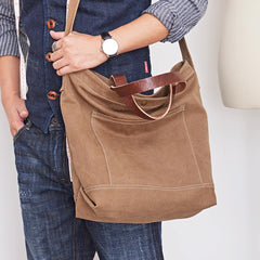 Canvas Cool Mens Coffee Messenger Tote Bag Canvas Handbag Messenger Bag Canvas Tote for Men - iwalletsmen