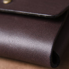 Handmade Leather Mens Cool Coin Change Leather Wallet Men Small Wallets Card for Men