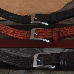 Genuine Leather Punk Rock Biker Trucker Mens Belt Men Black Coffee Belt for Men