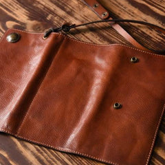 Handmade Mens Cool Leather Chain Wallet Biker Trucker Wallet with Chain for Men - iwalletsmen