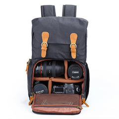 Blue LARGE CANVAS WATERPROOF MENS DSLR CAMERA BAG CANON CAMERA BACKPACK NIKON CAMERA BAG FOR Women - iwalletsmen