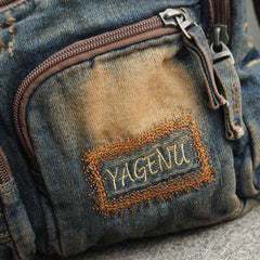 Blue Denim Mens Womens Side Bag Courier Bag Blue Jean Messenger Bag For Women - iwalletsmen