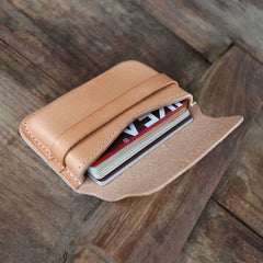 Leather Mens Card Wallets Front Pocket Wallets Cool Small Change Wallets for Men - iwalletsmen