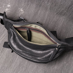 Black MENS LEATHER Brown FANNY PACK FOR MEN BUMBAG WAIST BAGS Chest Bag For Men - iwalletsmen