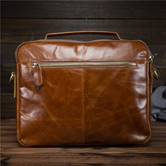 Cool Leather Small Side Bag Handbag Work Bag Business Bag Shoulder Bags For Men - iwalletsmen